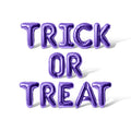 Purple Letter Balloons - Trick or Treat 16 Inch Foil Alphabet Banner for Halloween Party