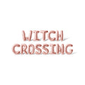 Letter Balloons - WITCH CROSSING 16 Inch Alphabet Foil Balloon Halloween Banner - Rose Gold