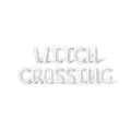 Letter Balloons - WITCH CROSSING 16 Inch Alphabet Foil Balloon Halloween Party Banner - White