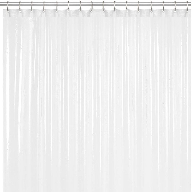 Heavy-Duty PEVA Shower Curtain Liner 72x72 Inches - White, Waterproof & Mold Resistant