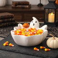 Ghost Candy Bowl Halloween Ceramic Serving Dish - White Ghost Variation #016