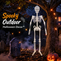 Life Size Luminous Skeleton - 3 ft Poseable Halloween Decor, Glows in Dark