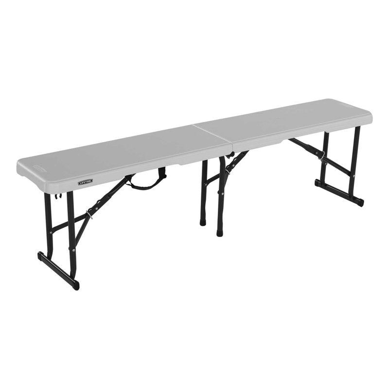 5-Foot Fold-In-Half Bench - Lightweight, UV-Protected Steel Frame