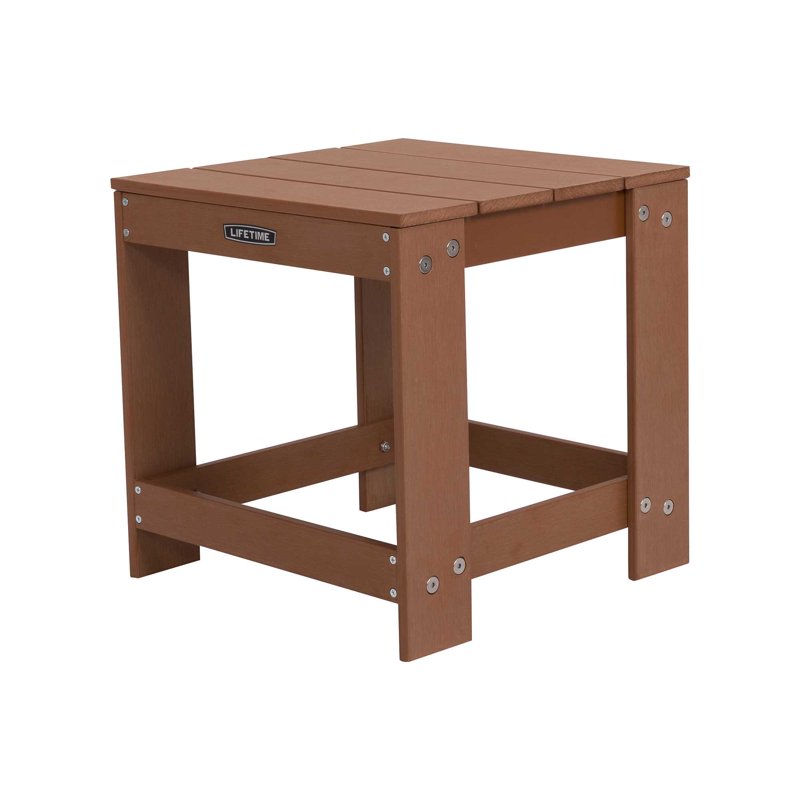 Adirondack End Table - Compact, Weather-Resistant Brown Table