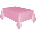 54" x 108" Light Pink Rectangular Plastic Table Covers - 3 Count