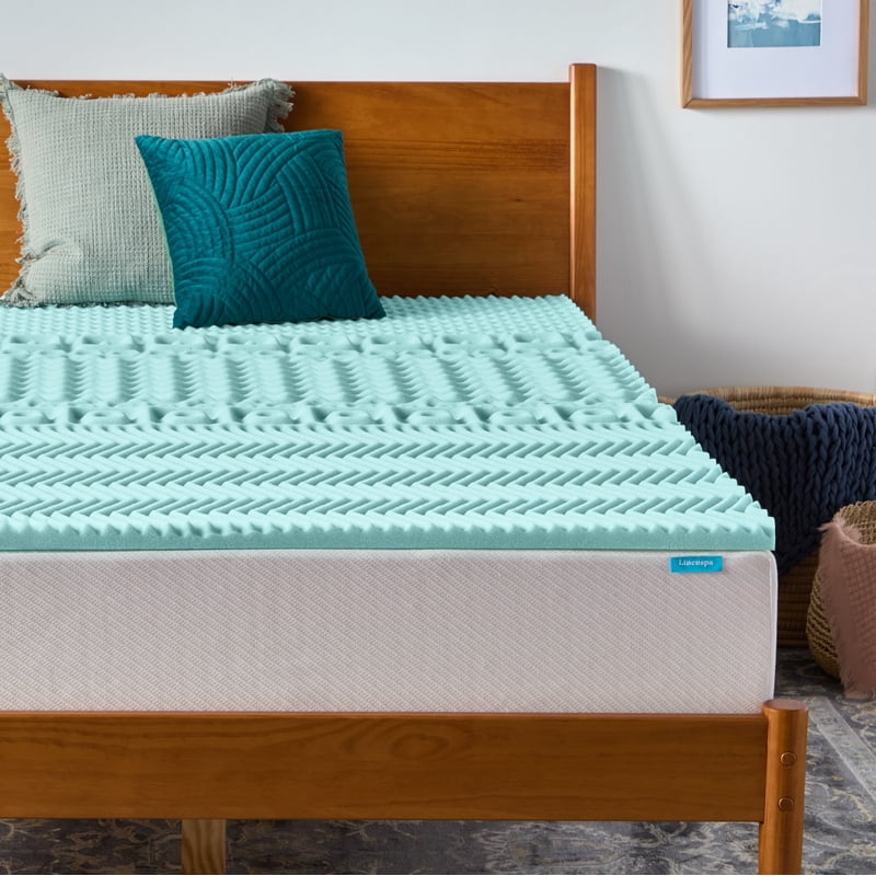 Twin 1.5-Inch Cooling Gel & Green Tea Memory Foam Mattress Topper