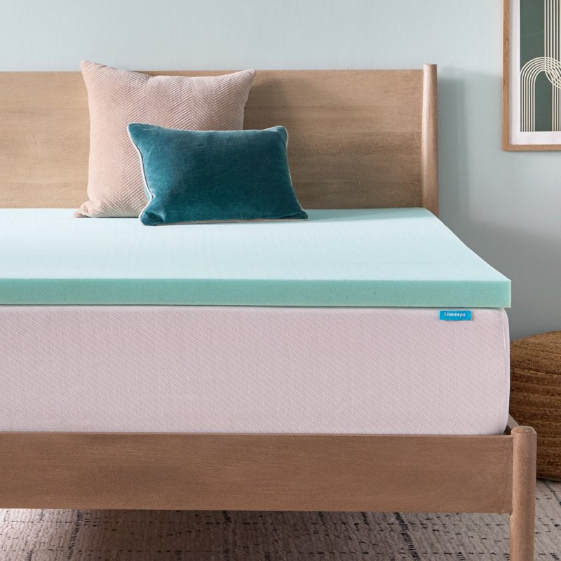 Full 2-Inch Cooling Gel & Green Tea Infused Memory Foam Mattress Topper