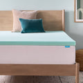 Full 2-Inch Cooling Gel & Green Tea Infused Memory Foam Mattress Topper