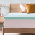 Linenspa 3-Inch Cooling Gel & Green Tea Memory Foam Mattress Topper - Full, Plush