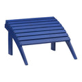 Adirondack Acacia Wood Ottoman - Blue Outdoor Furniture
