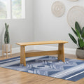 Backless Dining Bench with Storage - Honey Finish