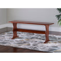 Farmhouse Dining Bench - Solid Pine, Walnut Finish