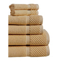 Turkish Cotton Towel Set - 6-Piece Bath & Hand Towels - Cream