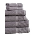Diplomat Turkish Cotton Towel Set - 6-Piece Bath & Hand Towels, Grey