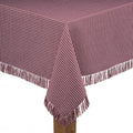 Homespun Check Cotton Woven Tablecloth - 52" x 52" - Wine