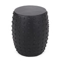 Lightweight Concrete Outdoor Side Table - Matte Black
