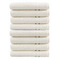 Cream Hand Towels Set of 8 - Turkish Cotton Hotel Style Bathroom Towels