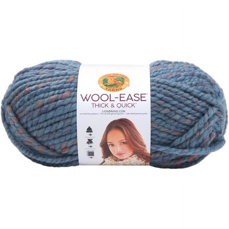 Lion Brand Wool-Ease Thick & Quick Yarn Allure Variation - Super Bulky Wool Blend