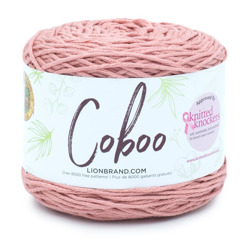 Lion Brand Coboo Mauve Light DK Yarn 100g/3.5oz - Breathable Soft Natural Fiber
