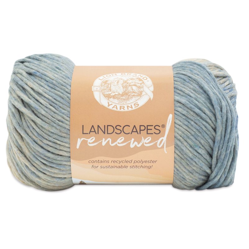 Southwind Recycled Yarn by Lion Brand Landscapes Renewed - Soft Eco-Friendly Wool Blend