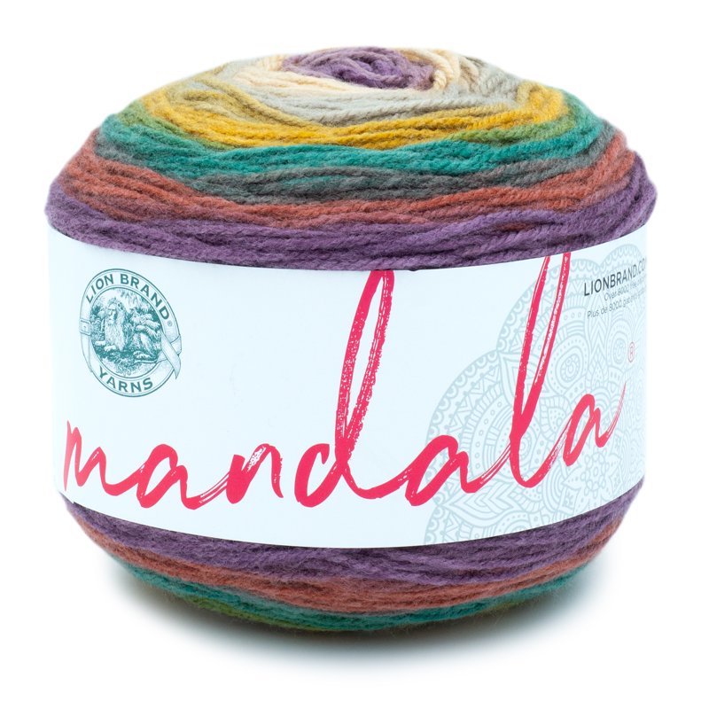 Lion Brand Mandala Warlock Self-Striping Light Acrylic Yarn - Single