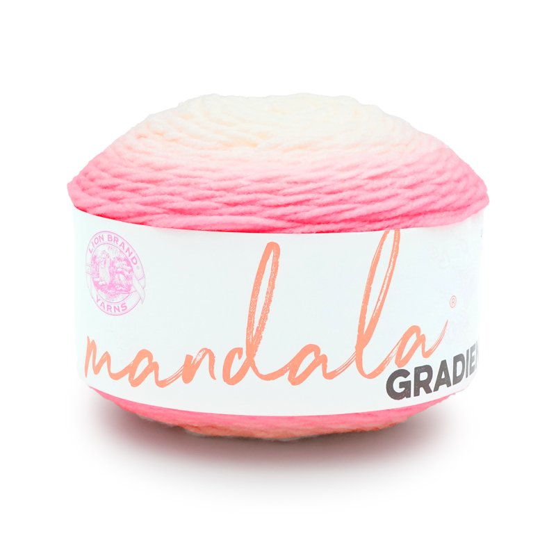 Light Pink Gradient Yarn - Mandala Style, 150g, Medium Weight, 295 Yards