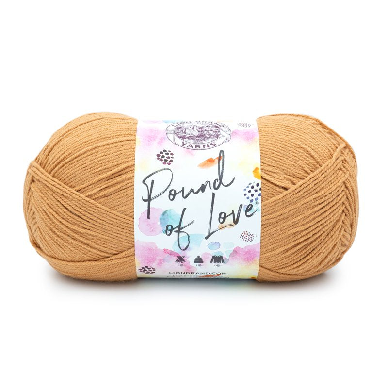 Lion Brand Pound of Love Yarn Pumpkin Pie - Worsted Weight Orange 16 oz 1020 yards, Single Variation