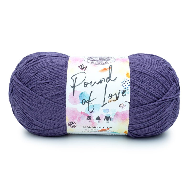 Lion Brand Pound of Love Thistle Purple Worsted Yarn 16 oz 1020 Yards - Single