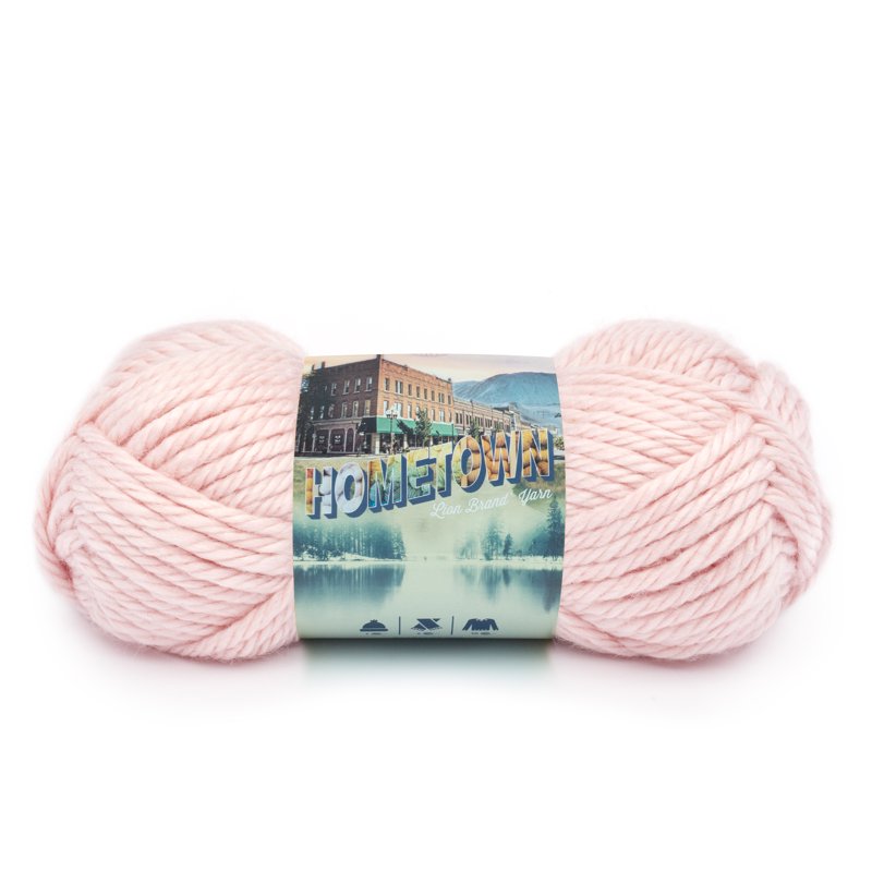 Super Bulky Acrylic Yarn - Providence Pink, 135-101A, Lion Brand Hometown