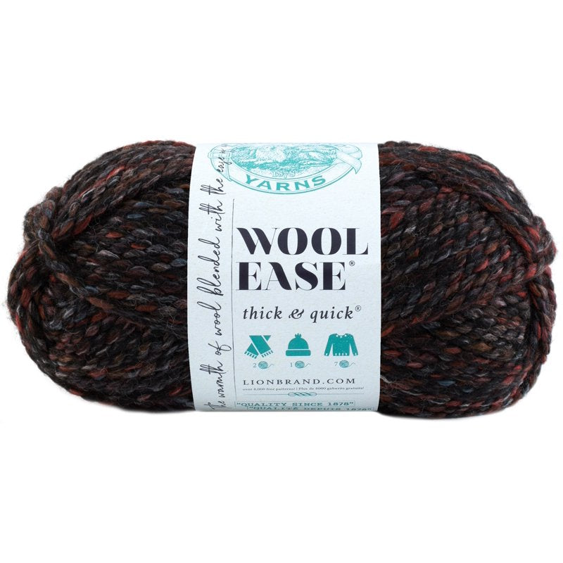 Wool-Ease Thick & Quick Yarn Blackstone Stripes - Super Bulky Wool Blend