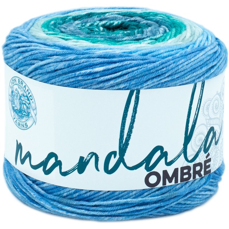 Lion Brand Mandala Ombre Mantra Cake Medium Acrylic Yarn - Multicolor