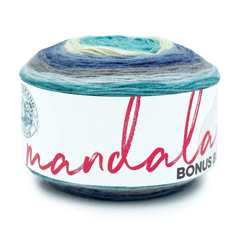 Lion Brand Yarn Mandala Bonus Bundle Babar Light DK Acrylic 1181 Yards - Single