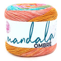 Lion Brand Mandala Ombre Tranquil Yarn - Medium Acrylic Multi-Color Cake, Single Variation