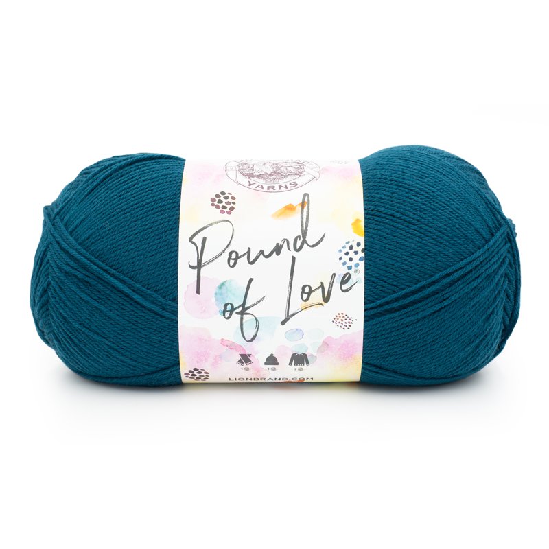 Lion Brand Pound of Love Cascade Yarn - Blue, 16 oz, 1020 Yards, Medium Worsted, Variation of Single