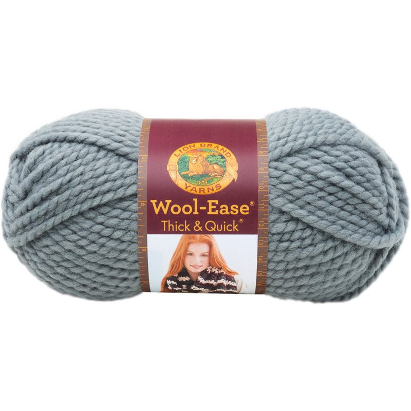 Wool-Ease Thick & Quick Yarn Slate Super Bulky Acrylic Wool Blend