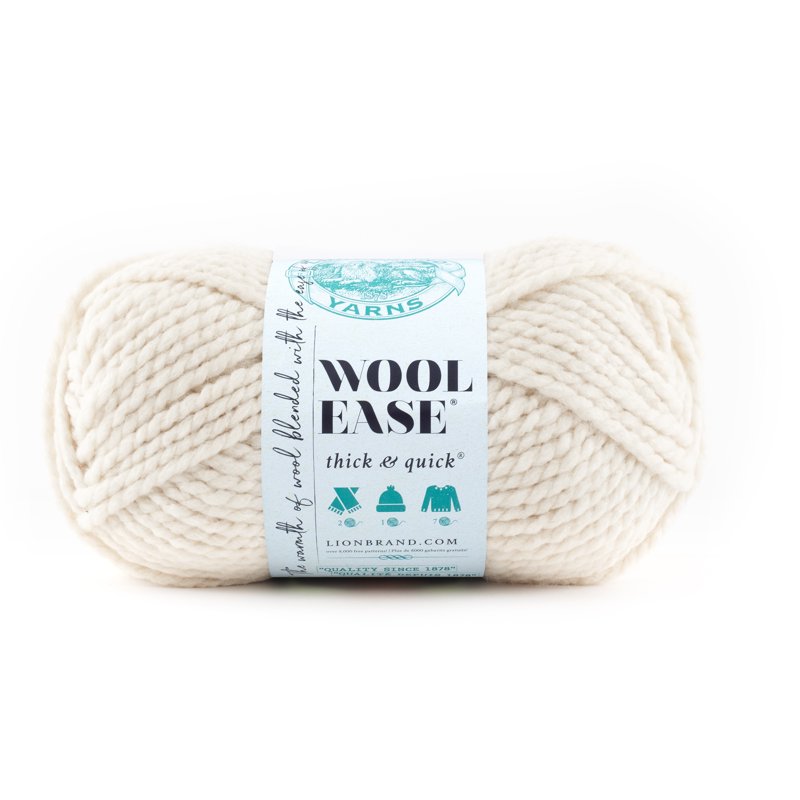 Fisherman Super Bulky Acrylic Wool Yarn - Wool-Ease Thick & Quick, Lion Brand