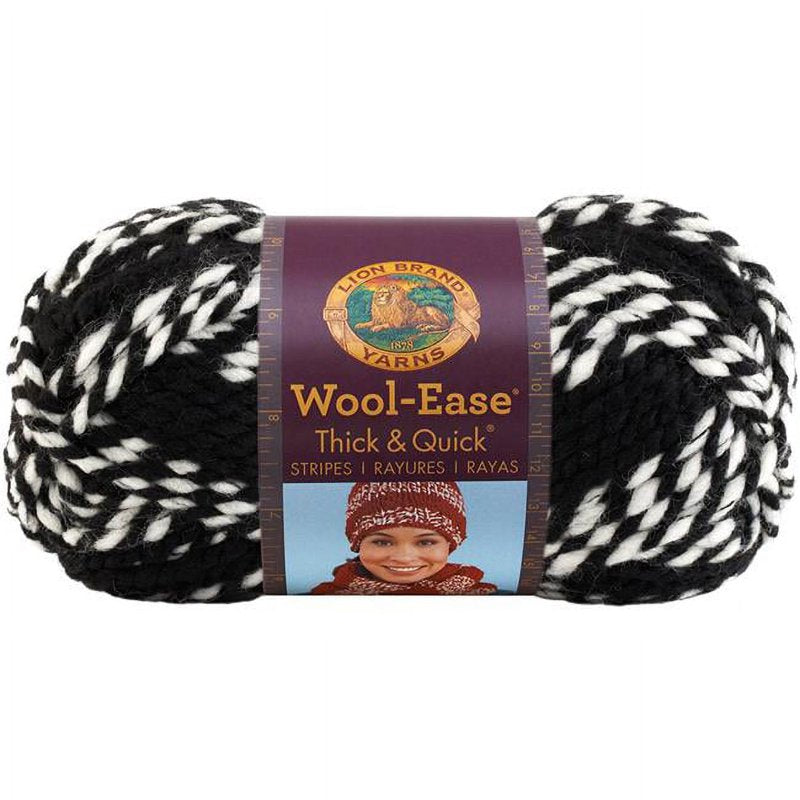 Lion Brand Wool-Ease Thick & Quick Tigers Stripes Yarn - Super Bulky, 1 Ball - Variation: Tigers Stripes