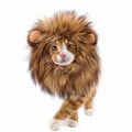 Lion Mane Wig for Cats - Small Size Brown Furry Pet Costume Accessory