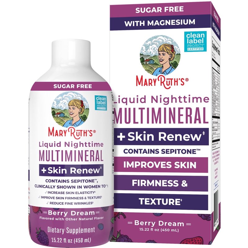 Nighttime Liquid Multi Mineral Supplement for Women - Vegan, Sugar Free