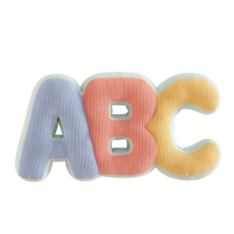 Little Nest ABC Pillow Multicolor 16.8 x 9 Inches Nursery Cushion