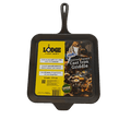 11" Seasoned Cast Iron Square Griddle - Black