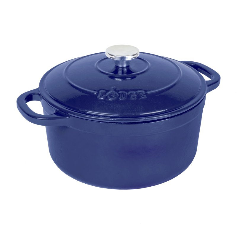 Enameled Cast Iron Dutch Oven 5.5qt - Indigo Blue