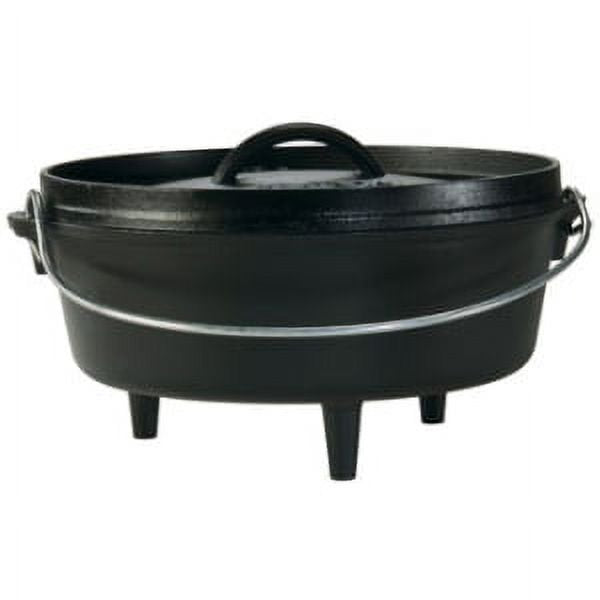 2 Qt Cast Iron Camp Dutch Oven - Seasoned Cookware L8Co3