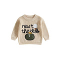Toddler Boy Girl Fall Sweater with Golf Letter Embroidery - Style 42, 3-6 Months