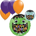 Halloween Monster Foil Balloon with 4 Latex Balloons Party Set