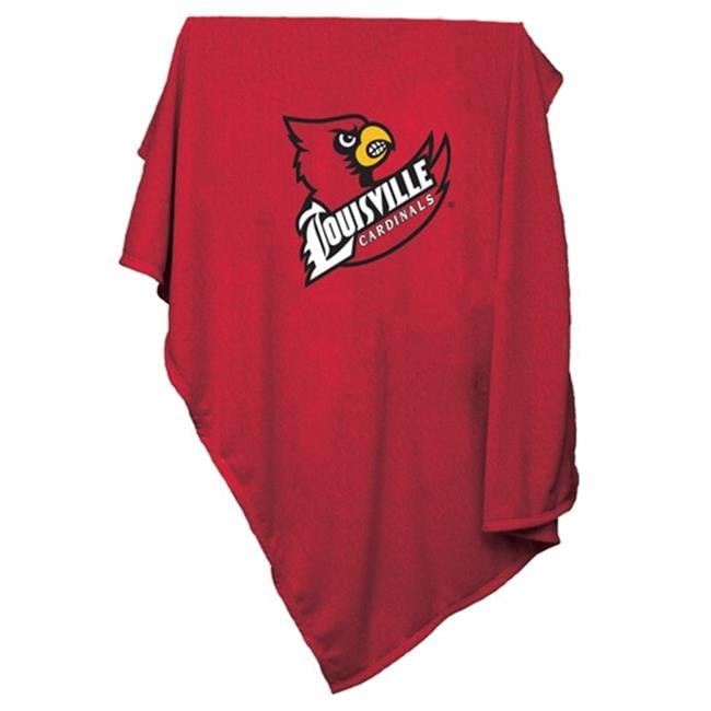 Louisville Cardinals Sweatshirt Blanket 54x84 Cozy College Fan Throw