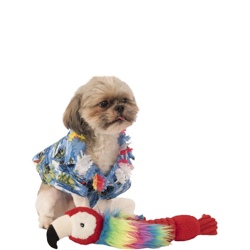 Luau Pet Costume Jacket Lei for Dogs Large 11-20 lbs Hawaiian Costume