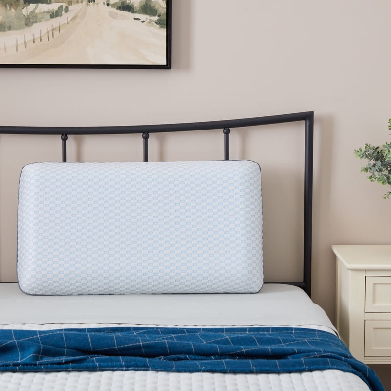 Lucid Cooling Charcoal Gel Memory Foam Pillow - Queen, Traditional