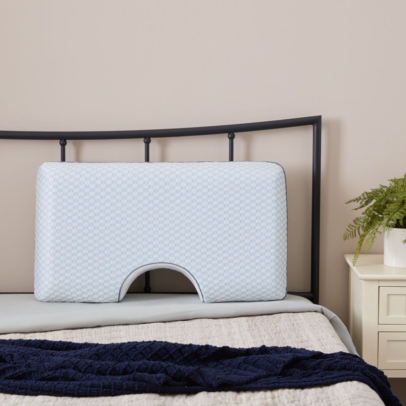 Cooling Charcoal Gel Memory Foam Pillow with Shoulder Cutout - Queen