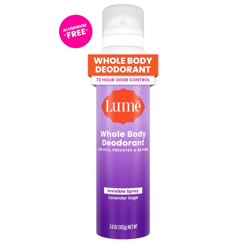 Whole Body Deodorant Spray, Aluminum-Free 72-Hour Odor Protection, Lavender Sage